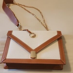 Elegant Tan and Cream Women's Bag